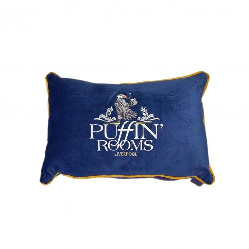 Puffin Rooms Branded Rectangle Velour Cushion
